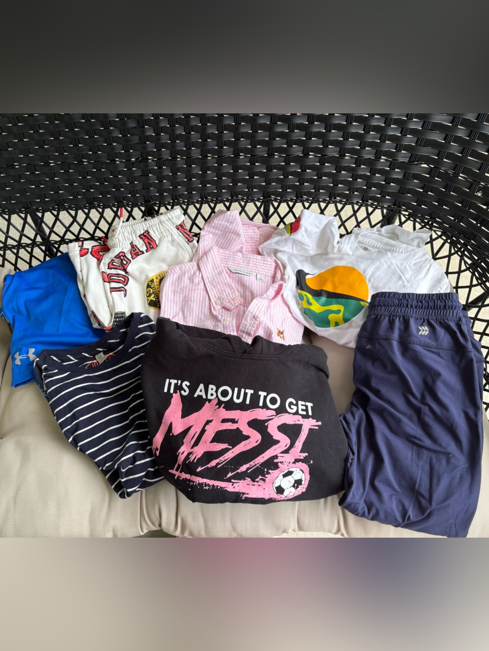 Jordan Kids Matching Set - Black, Pink, White, Blue